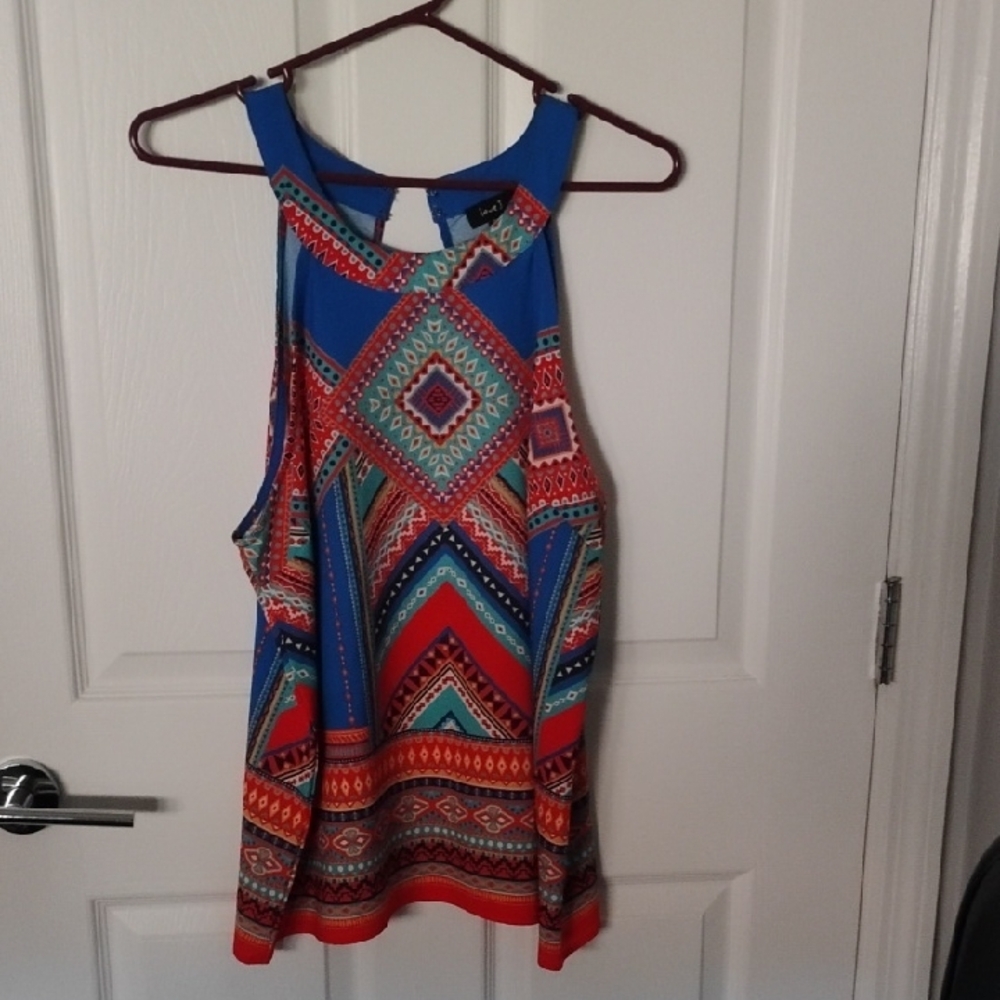 🎽 LOVE J Multicolor Geometric Blouse🎽